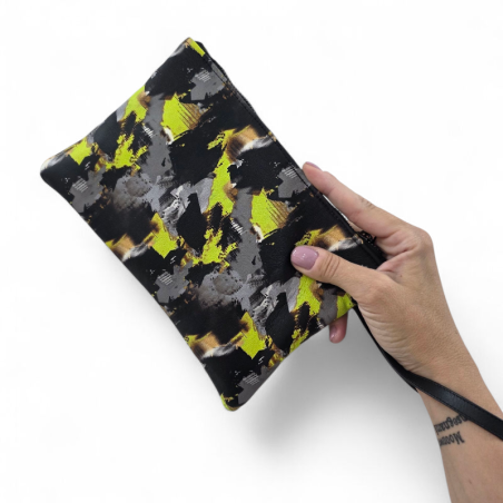 Trousse in pelle con manico da Polso,  prodotto Made in Italy