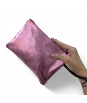 Trousse in pelle con manico da Polso,  prodotto Made in Italy