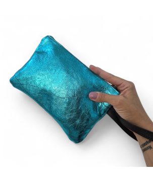 Trousse in pelle con manico da Polso,  prodotto Made in Italy