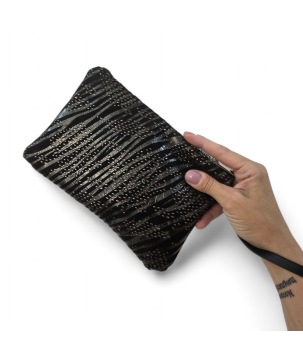 Trousse in pelle con manico da Polso,  prodotto Made in Italy
