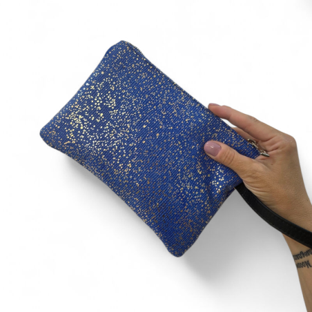 Trousse in pelle con manico da Polso,  prodotto Made in Italy