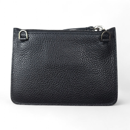 PORTAFOGLIO IN PELLE GLAMROCK, VARIANTE COLORE DEEP BLACK