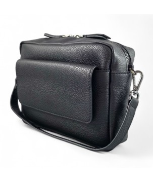 BORSA IN PELLE HEAVY, VARIANTE COLORE DEEP BLACK