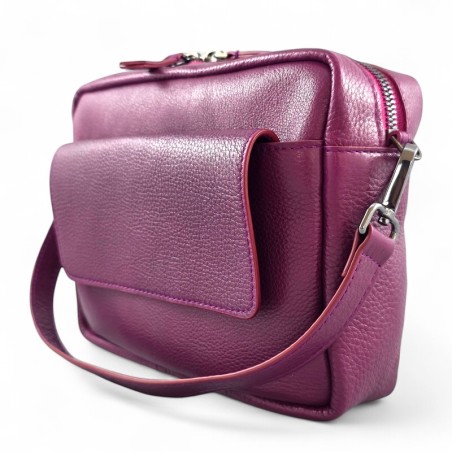 BORSA IN PELLE HEAVY, VARIANTE COLORE JAZZBERRY