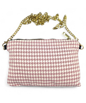 POCHETTE IN PELLE, CON CHIAVE DI VIOLINO RICAMATA, SWAROVSKI