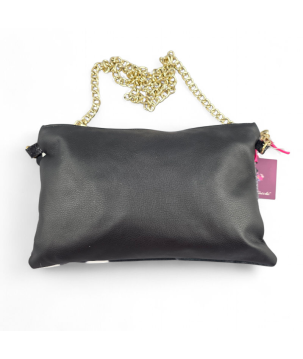 POCHETTE IN PELLE, CON CHIAVE DI VIOLINO RICAMATA, SWAROVSKI