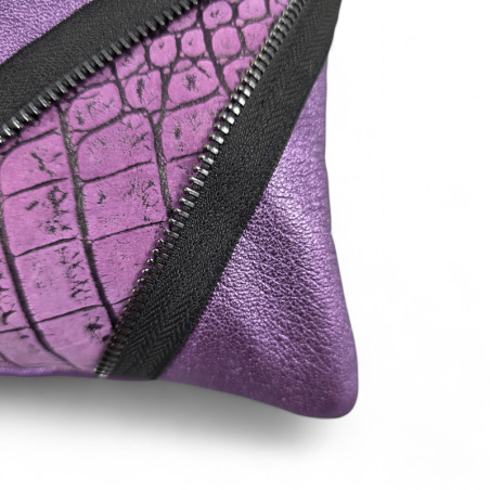 POCHETTE IN PELLE DOPPIO COLORE