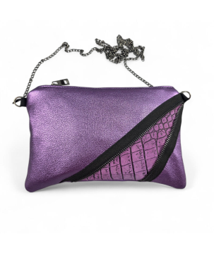 POCHETTE IN PELLE DOPPIO COLORE