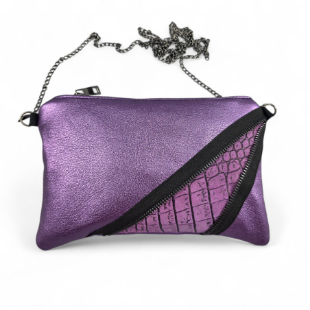 POCHETTE IN PELLE DOPPIO COLORE