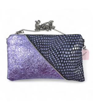 POCHETTE IN PELLE DOPPIO COLORE