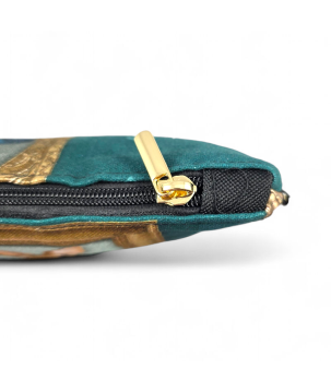 POCHETTE IN PELLE, CON CHIAVE DI VIOLINO RICAMATA, SWAROVSKI