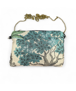 POCHETTE IN PELLE, CON CHIAVE DI VIOLINO RICAMATA, SWAROVSKI