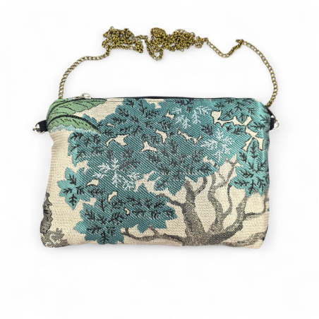 POCHETTE IN PELLE, CON CHIAVE DI VIOLINO RICAMATA, SWAROVSKI