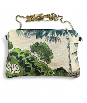POCHETTE IN PELLE, CON CHIAVE DI VIOLINO RICAMATA, SWAROVSKI