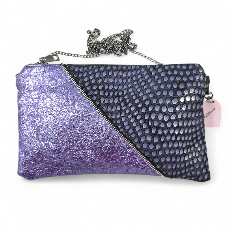 POCHETTE IN PELLE DOPPIO COLORE