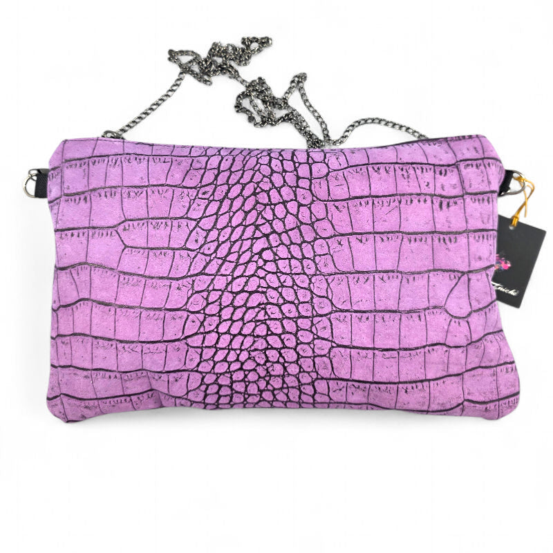 POCHETTE IN PELLE STAMPATA