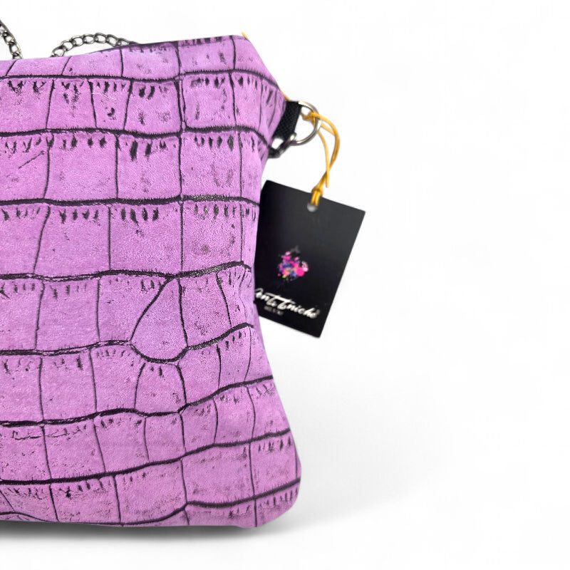 POCHETTE IN PELLE STAMPATA