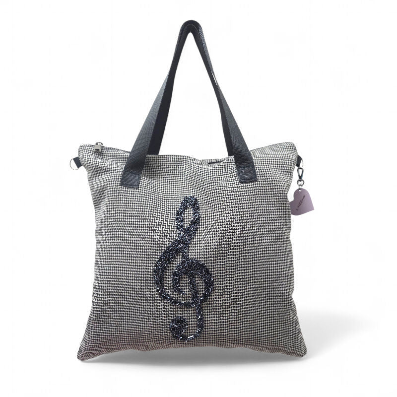 TOTE BAG, BORSA GRANDE CON RICAMO