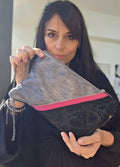 POCHETTE IN PELLE DOPPIO COLORE