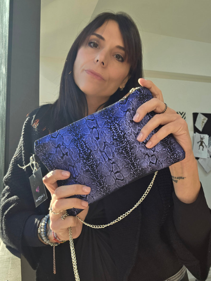 POCHETTE IN PELLE DOPPIO COLORE