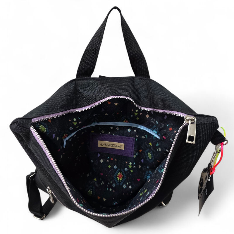 ZAINO RAPSODIA NERO LILLA