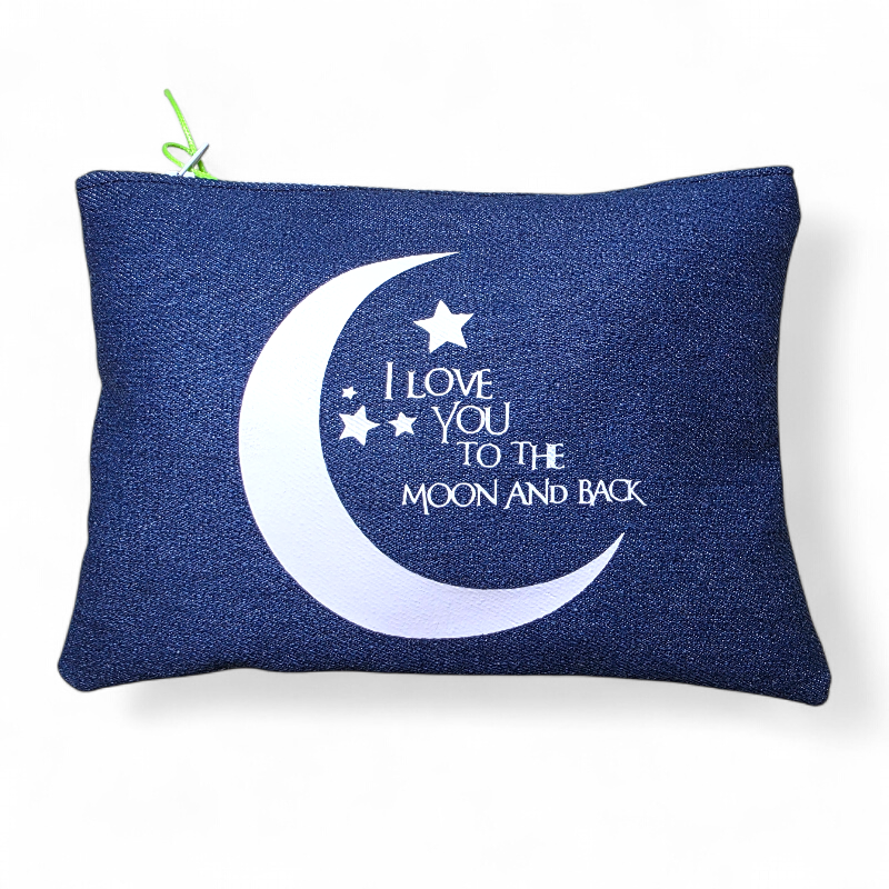 TROUSSE IN DENIM "I LOVE YOU"