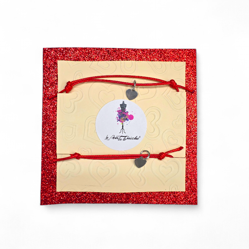 COPPIA DI BRACCIALI FILO ROSSO DEL DESTINO