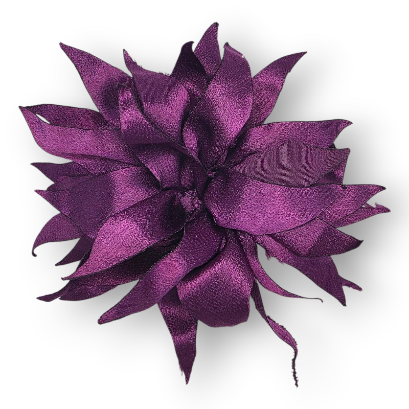 SPILLA IN RASO VIOLA