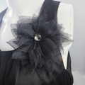 SPILLA IN MESH NERO