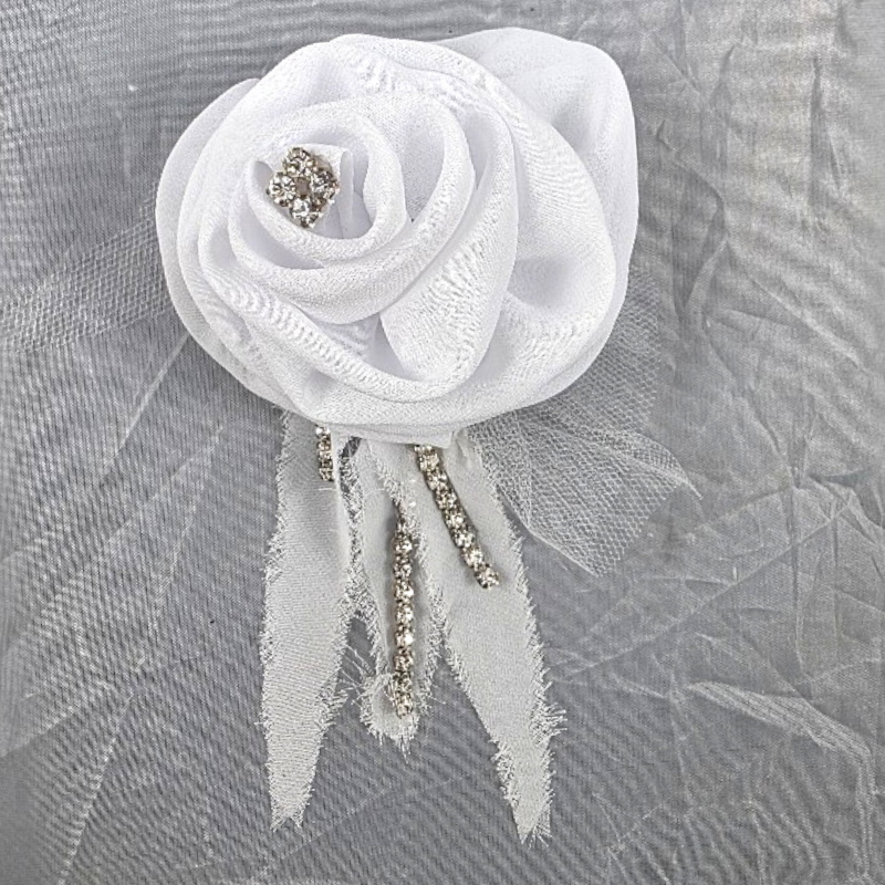 SPILLA IN GEORGETTE CON PUNTI LUCE