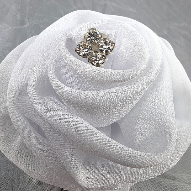 SPILLA IN GEORGETTE CON PUNTI LUCE