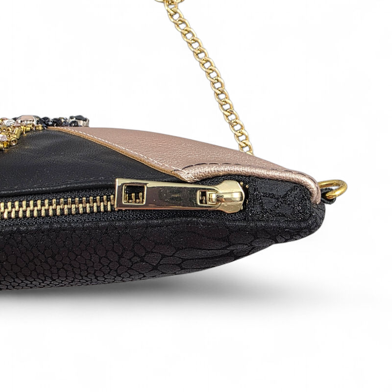 BORSA IN PELLE RICAMATA CON CHIAVE DI VIOLINO