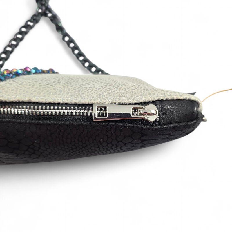 POCHETTE IN PELLE RICAMATA CON CHIAVE DI VIOLINO