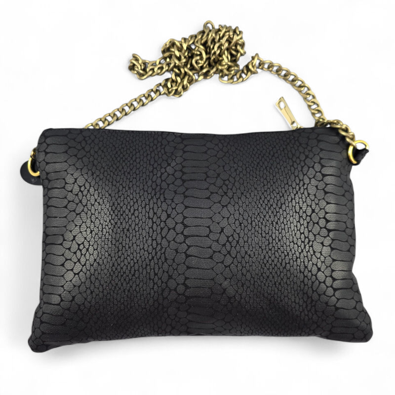 POCHETTE IN SIMILPELLE E NOTA MUSICALE RICAMATA