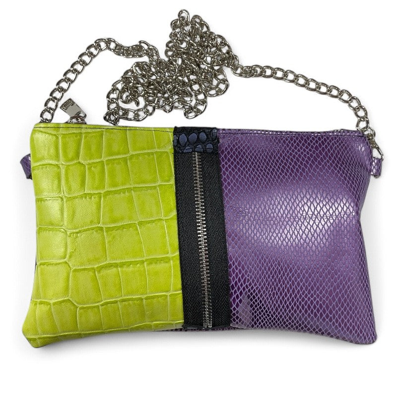 POCHETTE IN PELLE DOPPIO COLORE