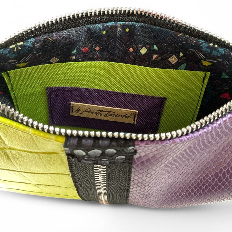 POCHETTE IN PELLE DOPPIO COLORE