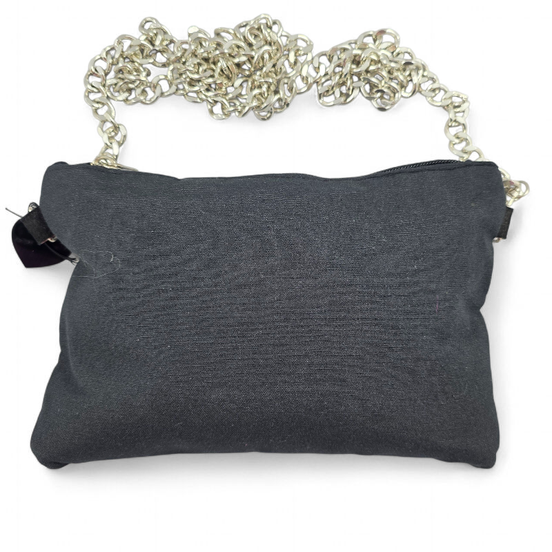 POCHETTE IN PELLE CON NOTA DIPINTA A MANO