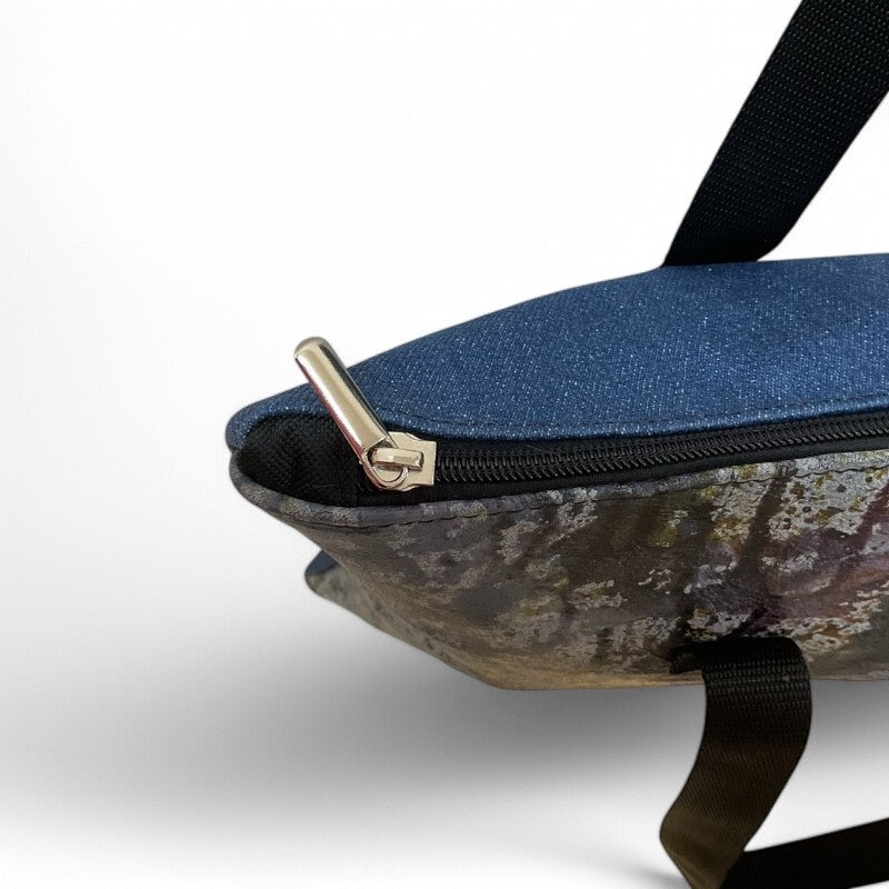 BORSA GRANDE, PELLE E JEANS